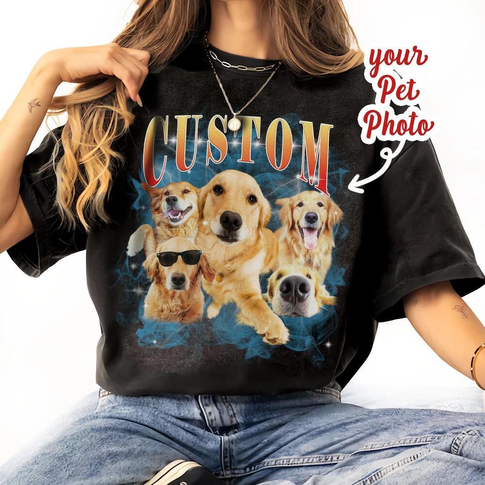 Dog Bootleg Washed Shirt,Cat Graphic Unisex T-Shirt